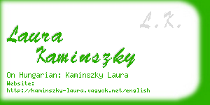 laura kaminszky business card